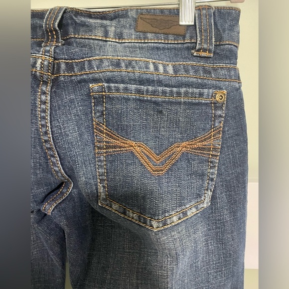 👖 Harley-Davidson Blue Boot Cut Women's Jeans EUC - Picture 6 of 7